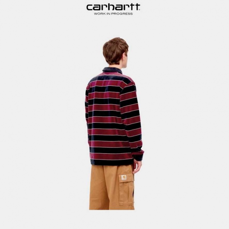 Carhartt Wip Bills Stripe Rugby Shirt Corvina | SE0000826