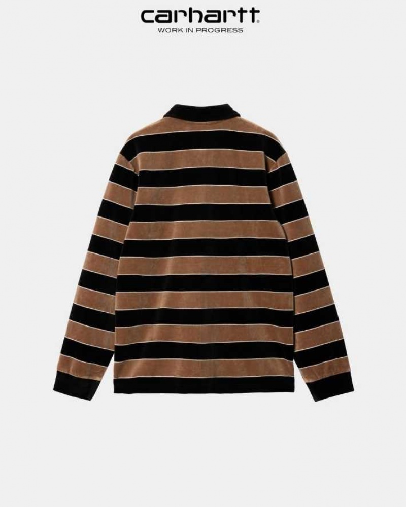 Carhartt Wip Bills Stripe Rugby Shirt Jasper | SE0000827