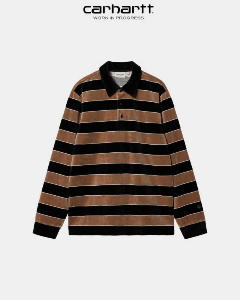 Carhartt Wip Bills Stripe Rugby Shirt Jasper | SE0000827