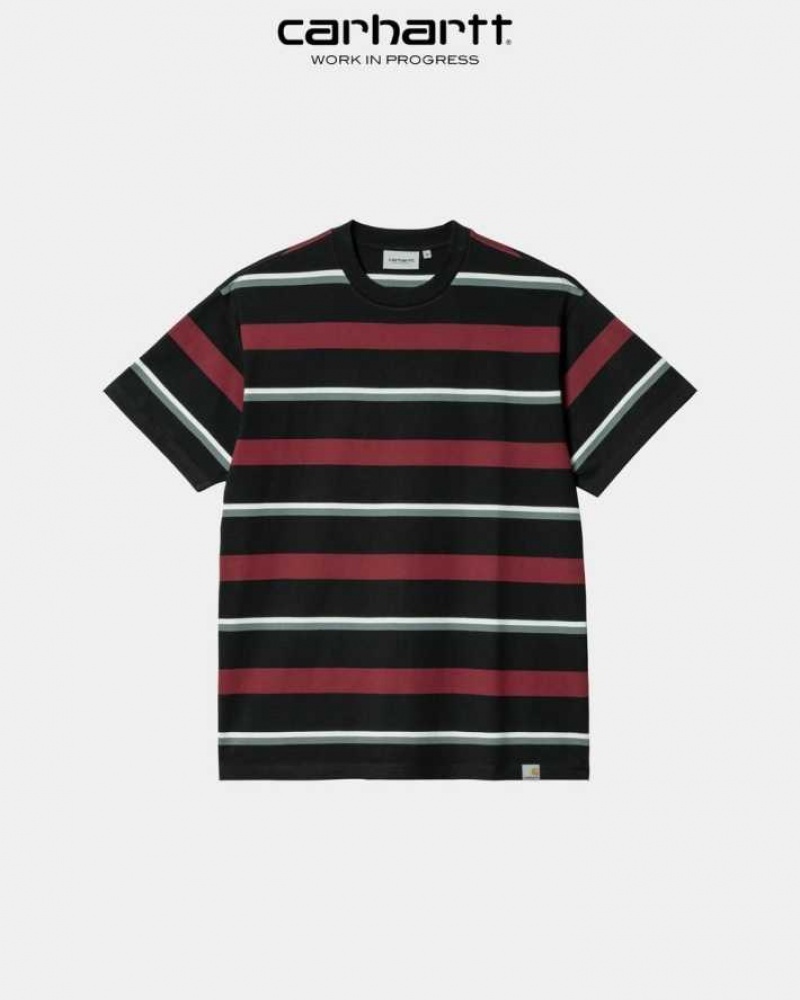 Carhartt Wip Bowman Stripe T-Shirt Corvina | SE0000834