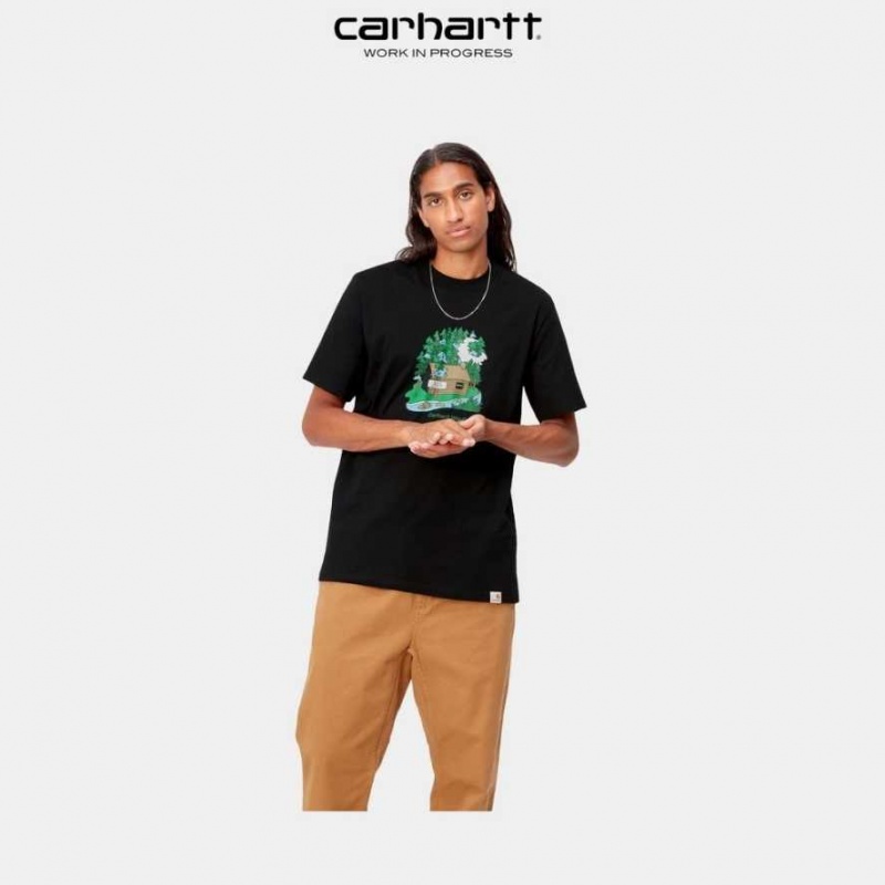 Carhartt Wip Cabin T-Shirt Svarta | SE0000843