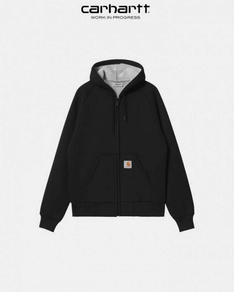 Carhartt Wip Car-Lux Hooded Jacket Svarta | SE0000014