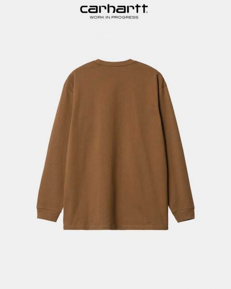 Carhartt Wip Chase Long Sleeve T-Shirt Bruna | SE0000859