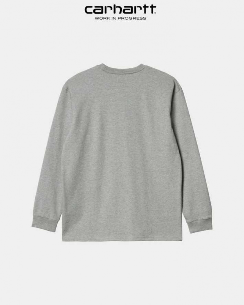 Carhartt Wip Chase Long Sleeve T-Shirt Grå | SE0000856