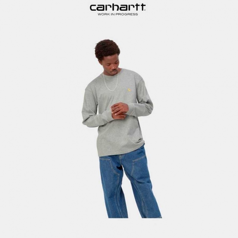 Carhartt Wip Chase Long Sleeve T-Shirt Grå | SE0000856