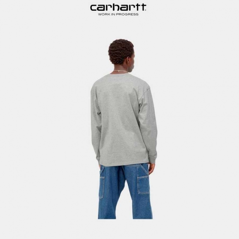 Carhartt Wip Chase Long Sleeve T-Shirt Grå | SE0000856