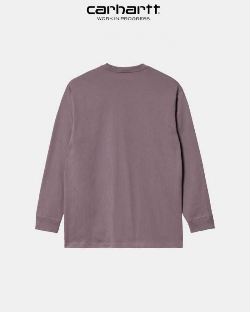 Carhartt Wip Chase Long Sleeve T-Shirt Misty Thistle | SE0000860