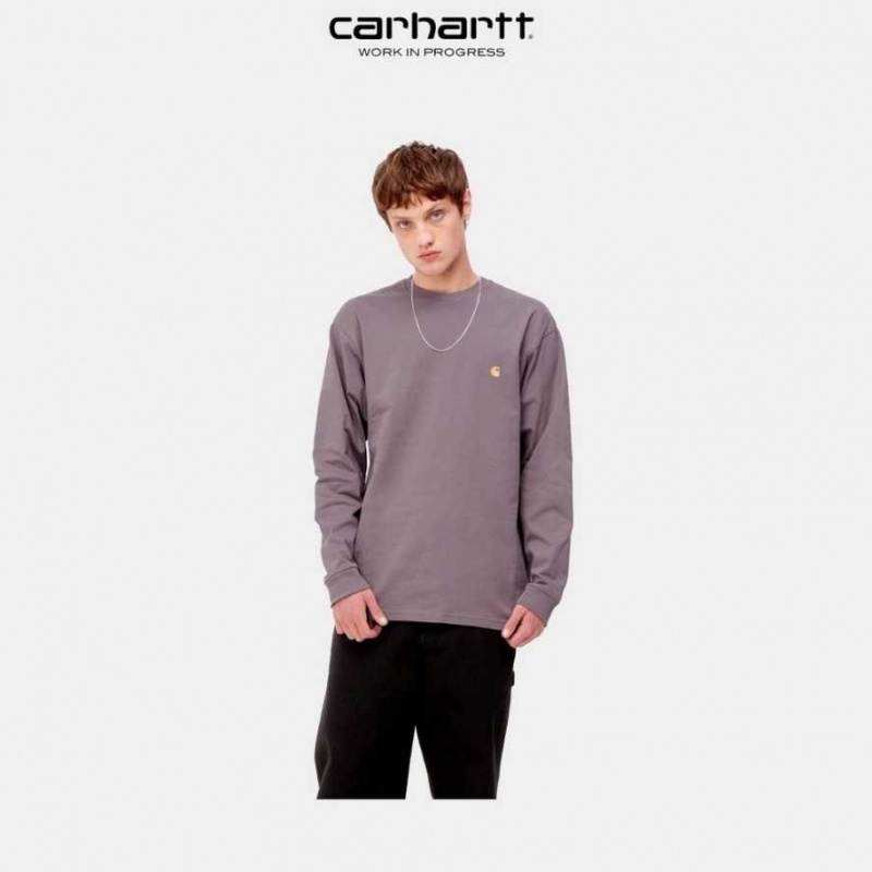 Carhartt Wip Chase Long Sleeve T-Shirt Misty Thistle | SE0000860