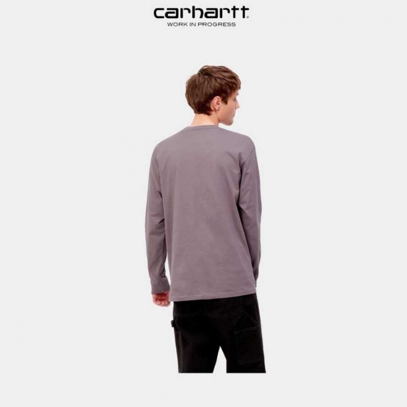 Carhartt Wip Chase Long Sleeve T-Shirt Misty Thistle | SE0000860