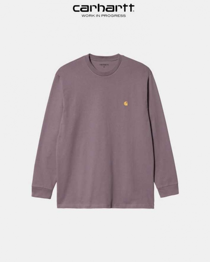 Carhartt Wip Chase Long Sleeve T-Shirt Misty Thistle | SE0000860