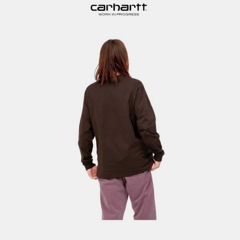 Carhartt Wip Chase Long Sleeve T-Shirt Mörk | SE0000858