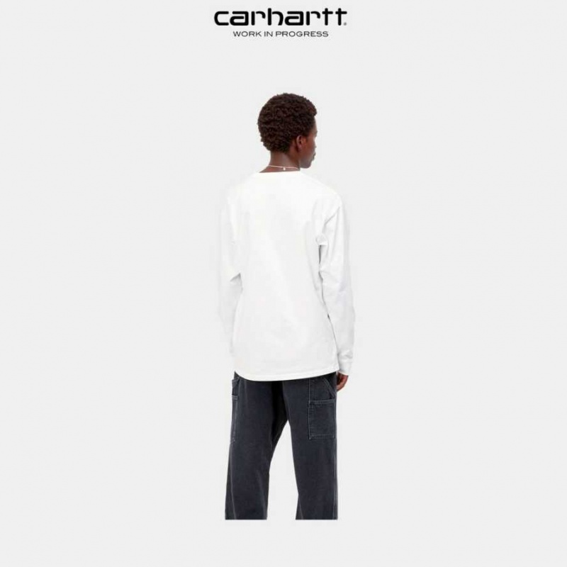 Carhartt Wip Chase Long Sleeve T-Shirt Vita | SE0000865