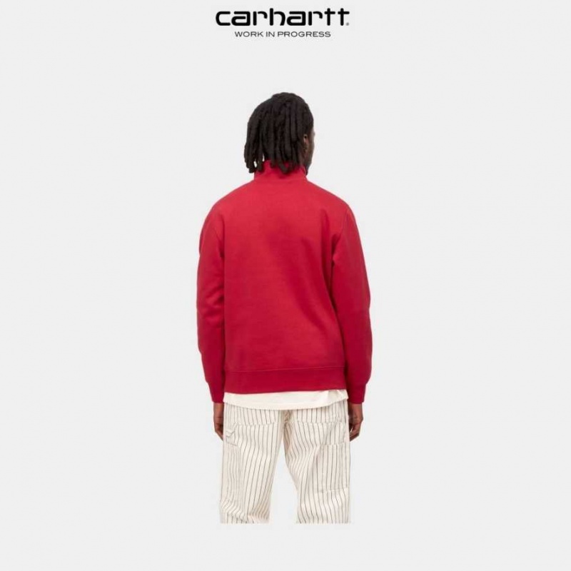 Carhartt Wip Chase Neck Zip Sweatshirt Cornel | SE0000261