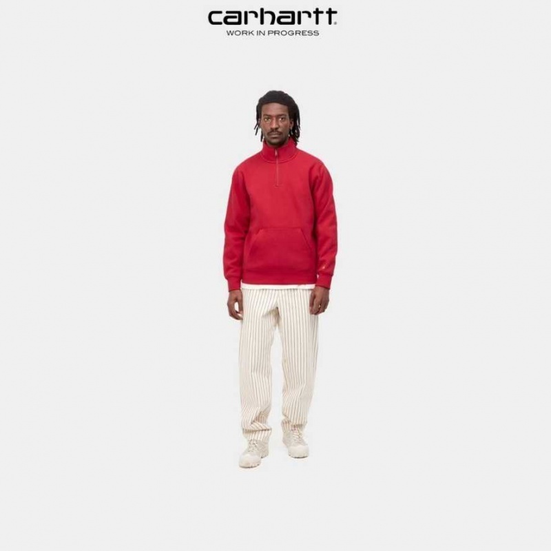 Carhartt Wip Chase Neck Zip Sweatshirt Cornel | SE0000261