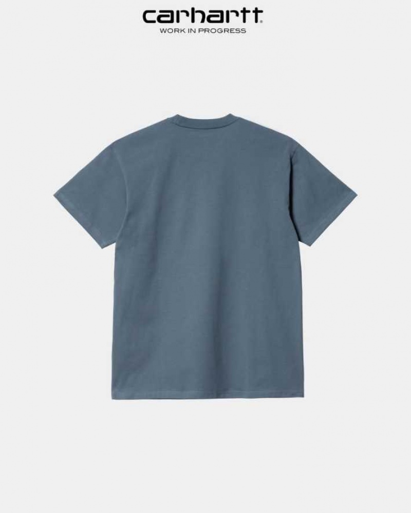 Carhartt Wip Chase T-Shirt Blå | SE0000870