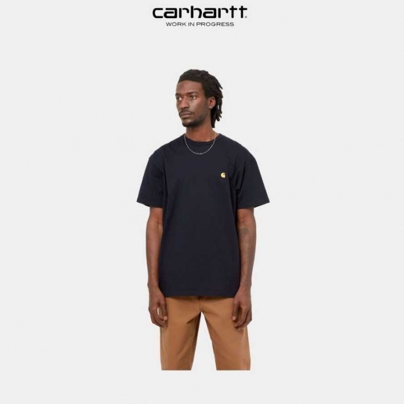 Carhartt Wip Chase T-Shirt Mörkmarinblå | SE0000872