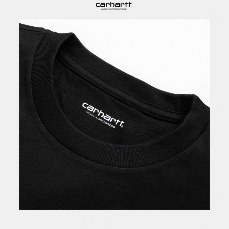 Carhartt Wip Chase T-Shirt Svarta | SE0000875