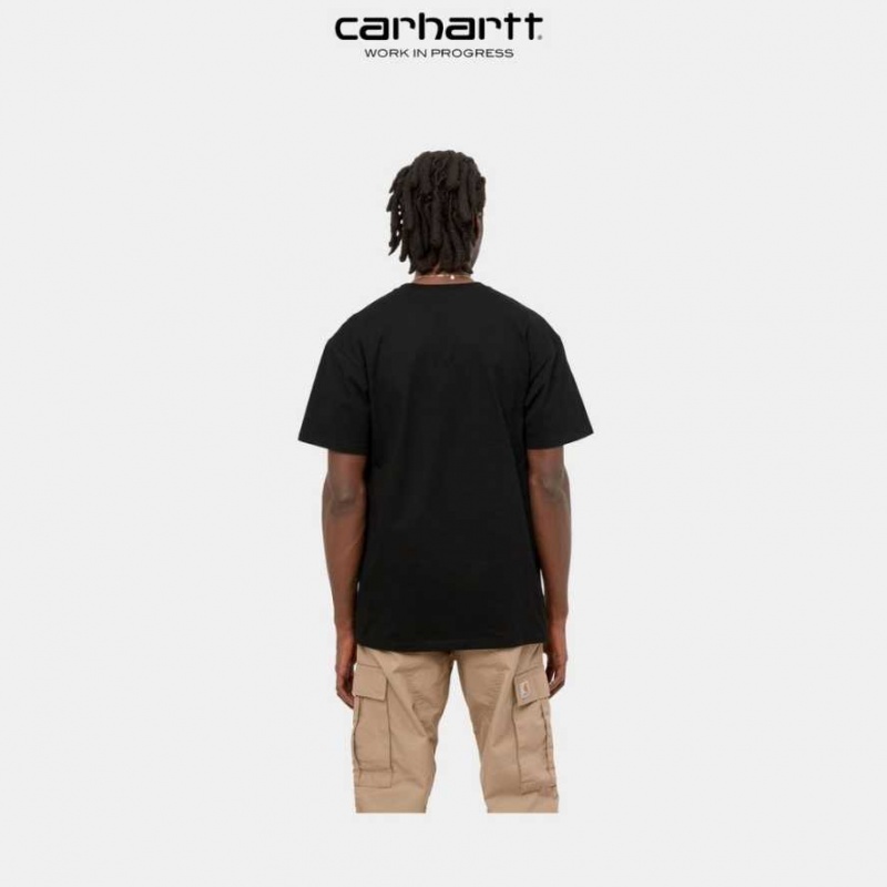 Carhartt Wip Chase T-Shirt Svarta | SE0000875