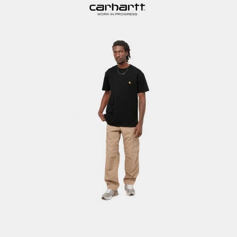 Carhartt Wip Chase T-Shirt Svarta | SE0000875