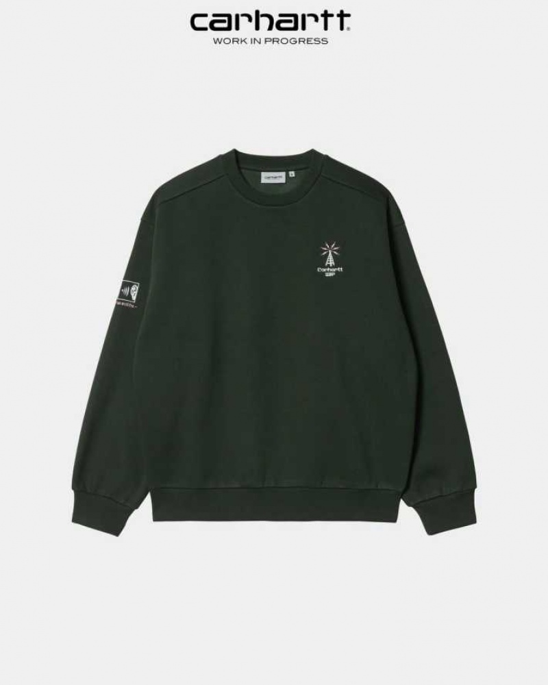 Carhartt Wip Connect Sweatshirt Mörk | SE0000276