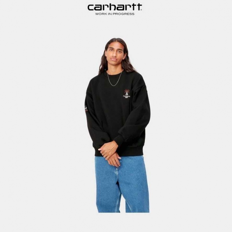 Carhartt Wip Connect Sweatshirt Svarta | SE0000277