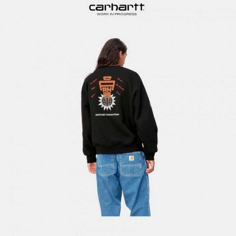 Carhartt Wip Connect Sweatshirt Svarta | SE0000277