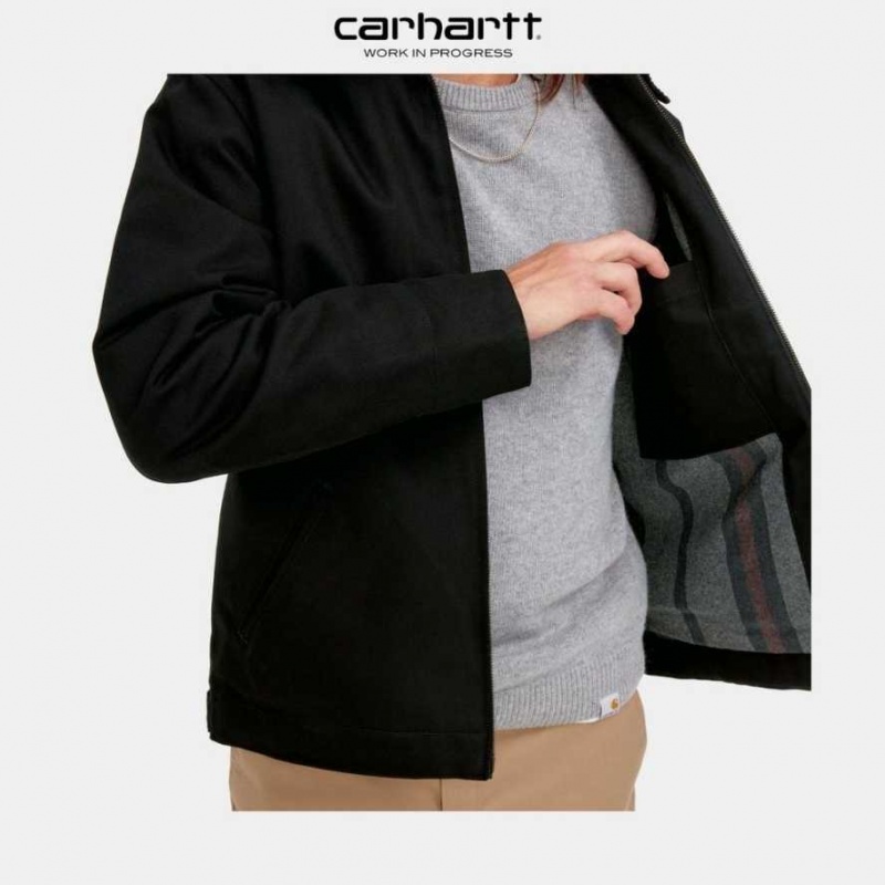 Carhartt Wip Detroit Jacket (Vinter) Svarta | SE0000024