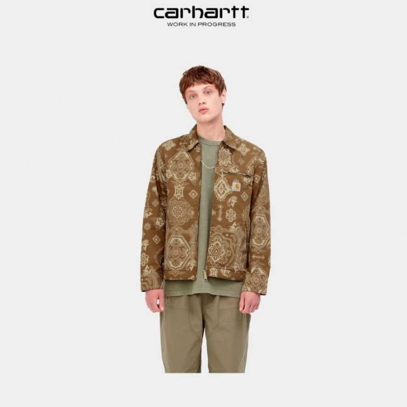 Carhartt Wip Detroit Verse Print Jacket Bruna | SE0000027