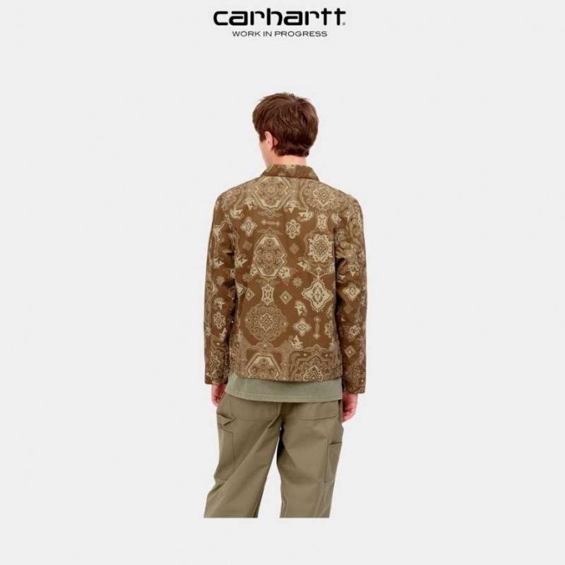 Carhartt Wip Detroit Verse Print Jacket Bruna | SE0000027