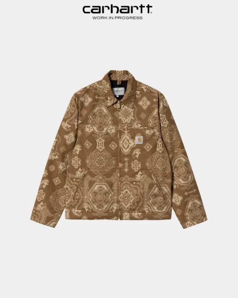 Carhartt Wip Detroit Verse Print Jacket Bruna | SE0000027