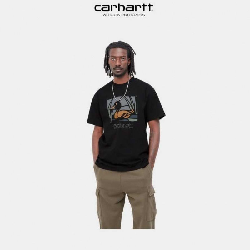 Carhartt Wip Duck Pond T-Shirt Svarta | SE0000897