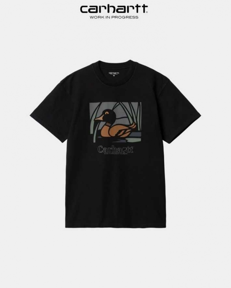 Carhartt Wip Duck Pond T-Shirt Svarta | SE0000897