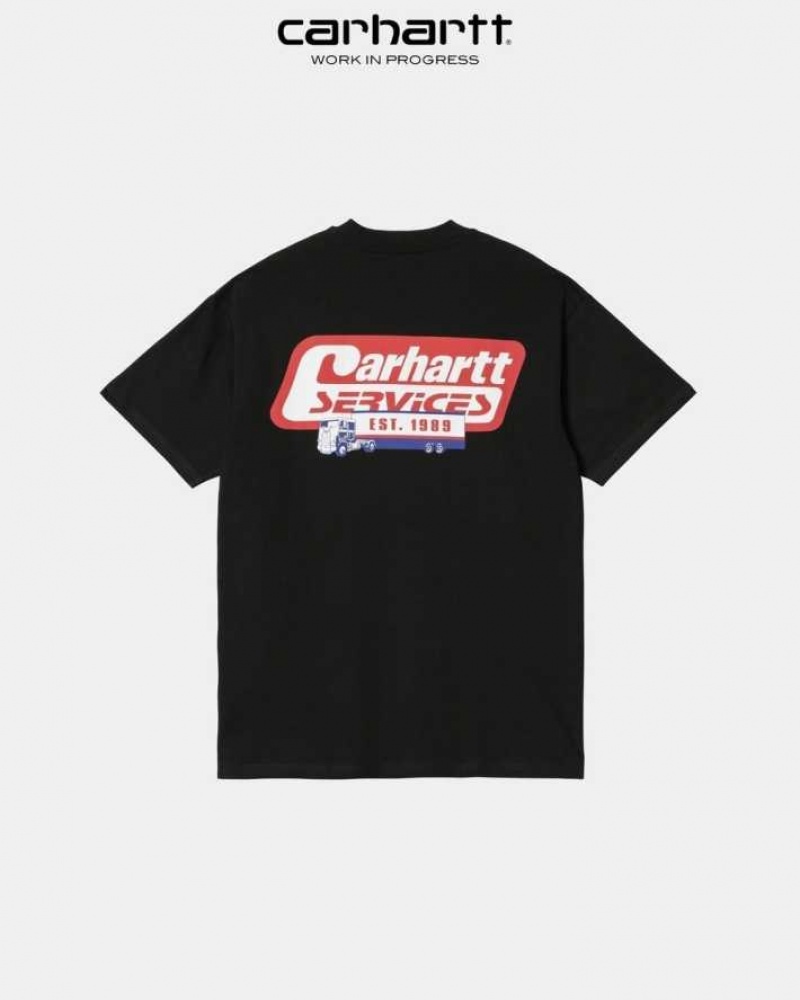 Carhartt Wip Freight Services T-Shirt Svarta | SE0000912