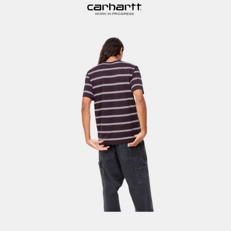 Carhartt Wip Glover Stripe T-Shirt Mörk | SE0000919