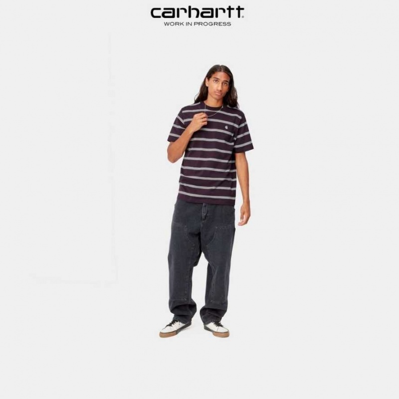 Carhartt Wip Glover Stripe T-Shirt Mörk | SE0000919