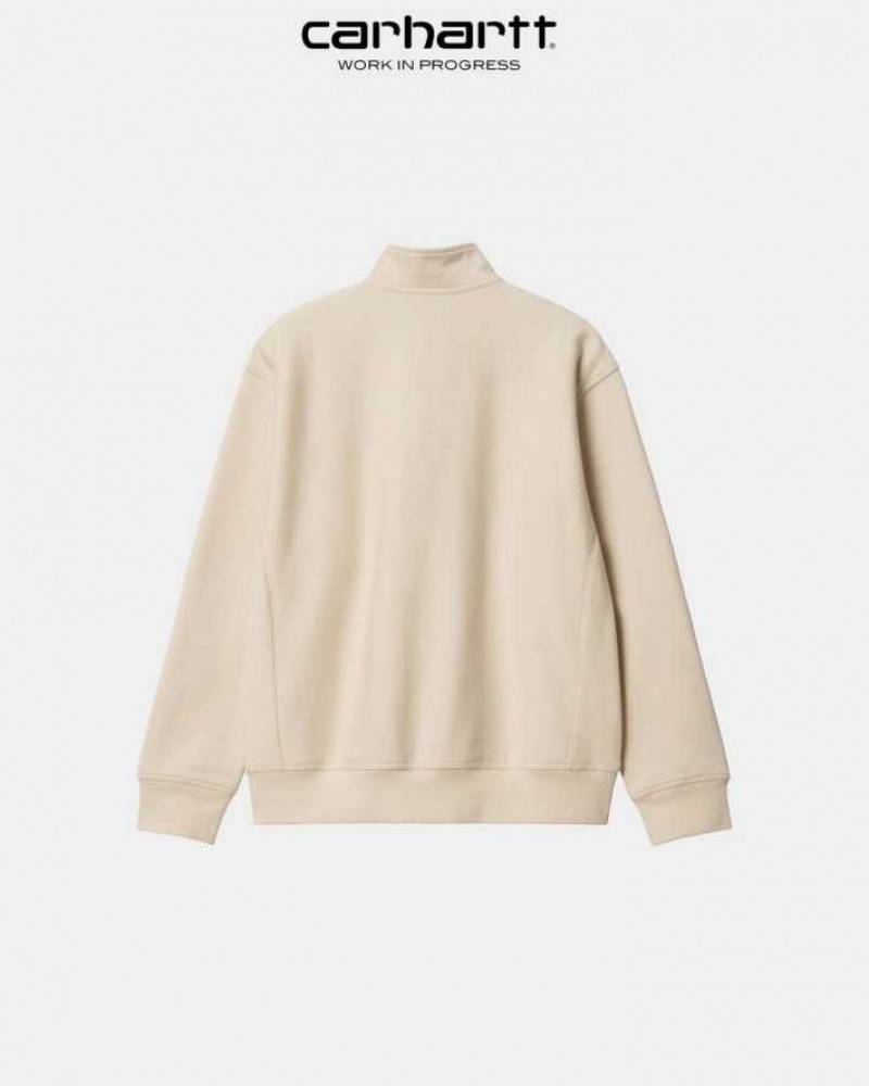 Carhartt Wip Half Zip American Script Sweatshirt Calico | SE0000280