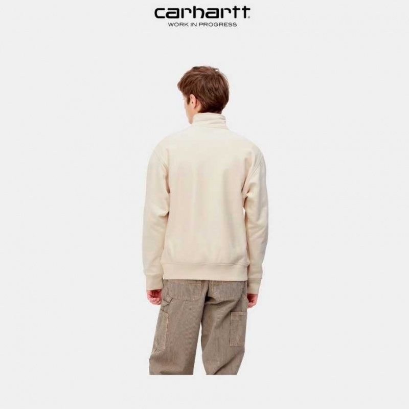 Carhartt Wip Half Zip American Script Sweatshirt Calico | SE0000280