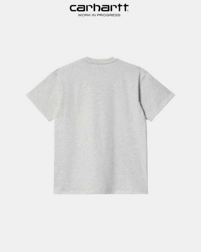 Carhartt Wip Happy Script T-Shirt Ash Heather | SE0000928