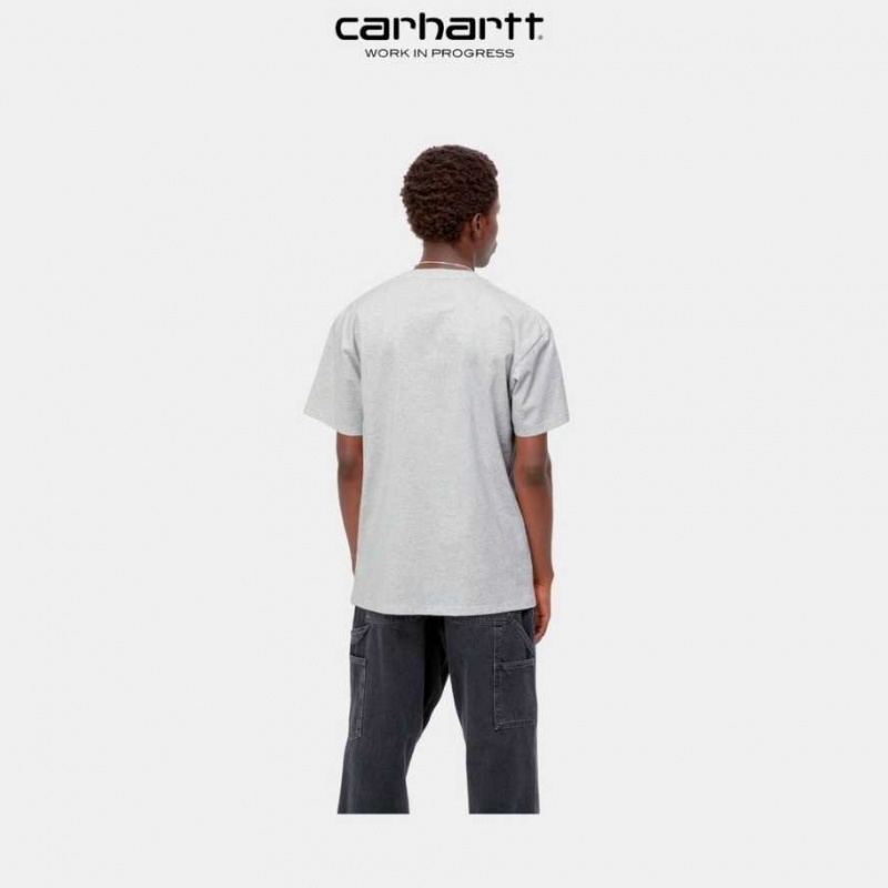 Carhartt Wip Happy Script T-Shirt Ash Heather | SE0000928