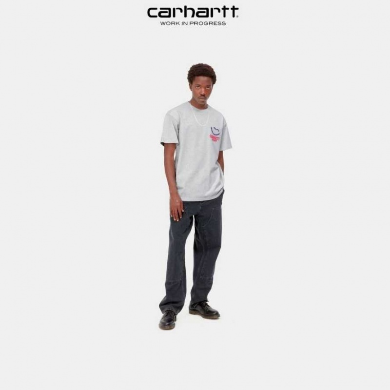 Carhartt Wip Happy Script T-Shirt Ash Heather | SE0000928