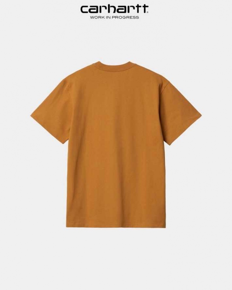 Carhartt Wip Happy Script T-Shirt Ochre | SE0000925