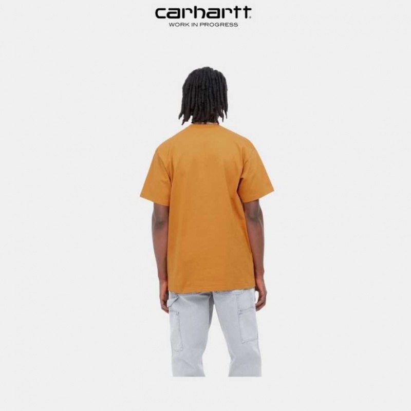 Carhartt Wip Happy Script T-Shirt Ochre | SE0000925