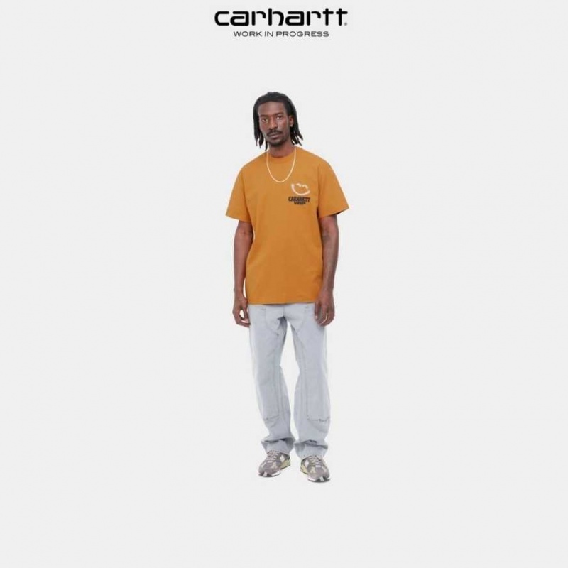 Carhartt Wip Happy Script T-Shirt Ochre | SE0000925