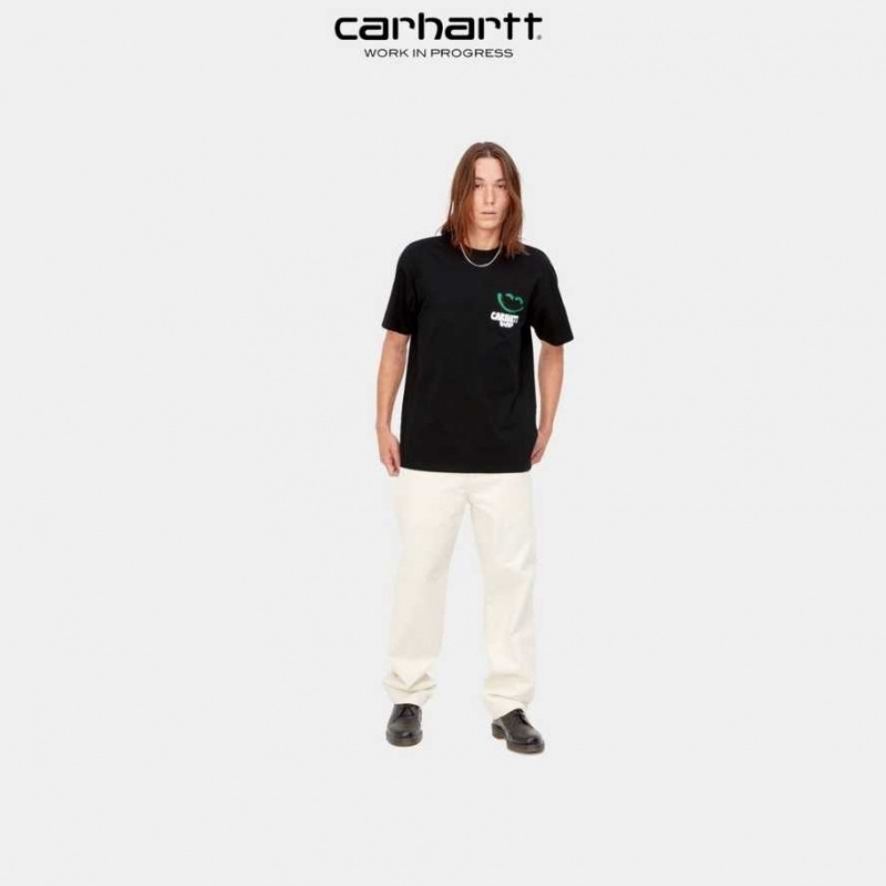 Carhartt Wip Happy Script T-Shirt Svarta | SE0000926