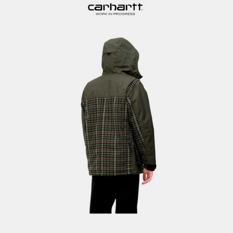 Carhartt Wip Highbury Check Jacket Cypress | SE0000034