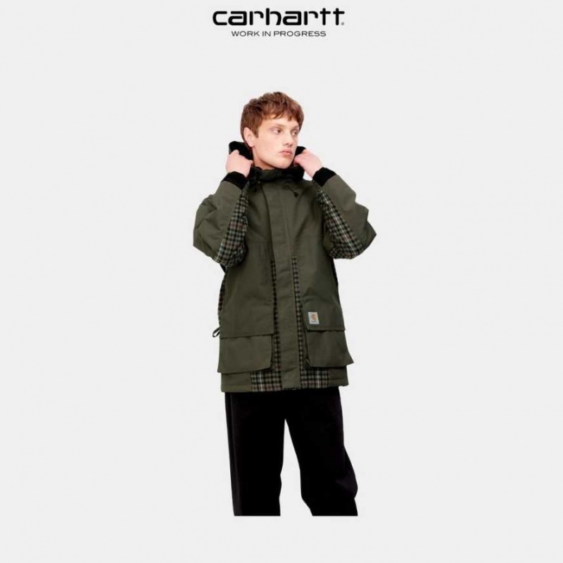 Carhartt Wip Highbury Check Jacket Cypress | SE0000034