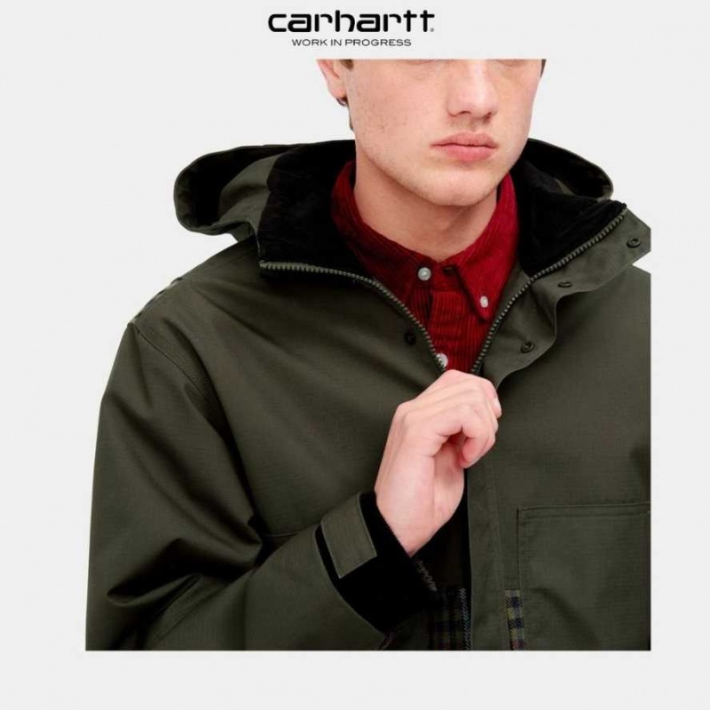 Carhartt Wip Highbury Check Jacket Cypress | SE0000034