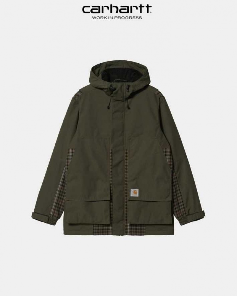 Carhartt Wip Highbury Check Jacket Cypress | SE0000034