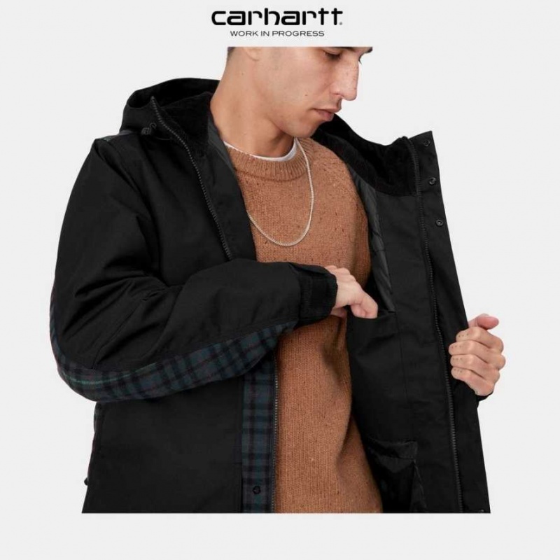 Carhartt Wip Highbury Check Jacket Svarta | SE0000033