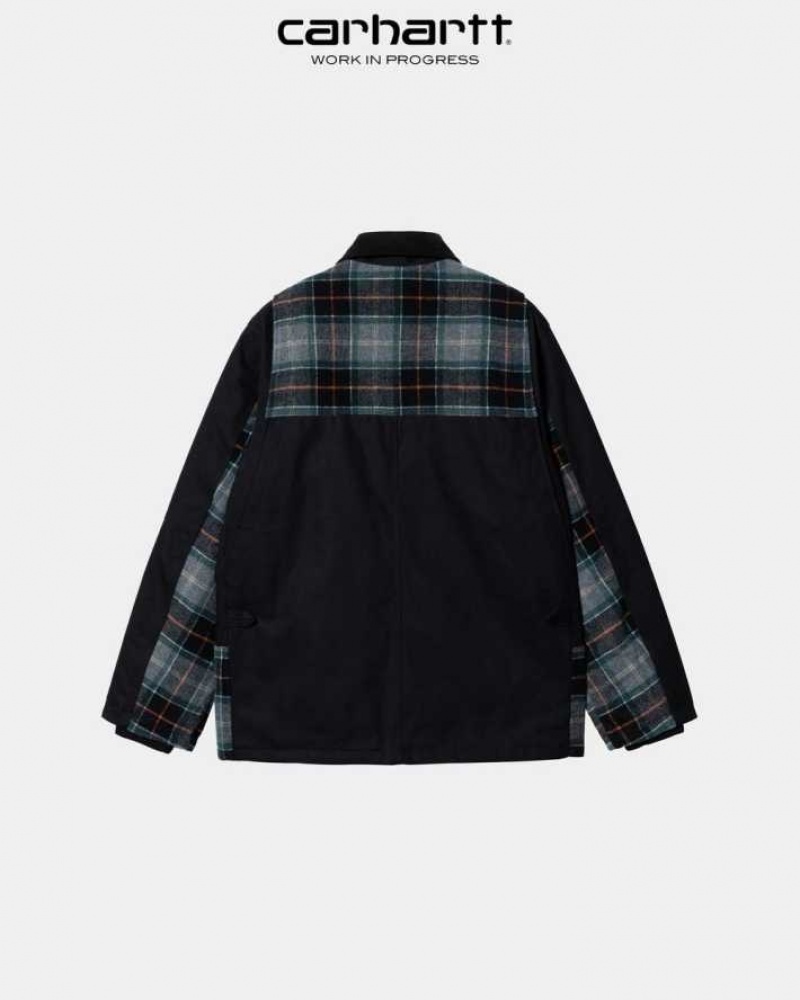 Carhartt Wip Highland Barron Check Jacket Svarta | SE0000035